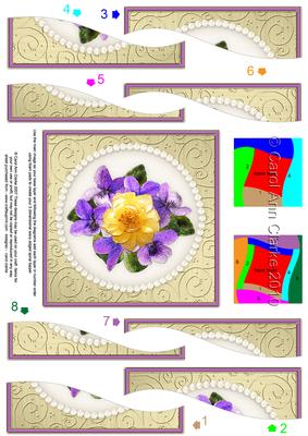 Flowers and Pearls Card with Wavy Spiral Side Stacker
