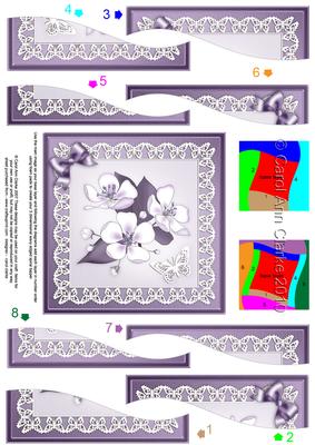 Apple Blossom Quick Card with Wavy Spiral Side Stacker