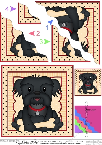 Wavey Corner Stacker - Cute Little Shih Tzu Dog
