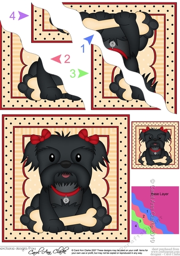 Wavey Corner Stacker - Cute Little Shih Tzu Dog