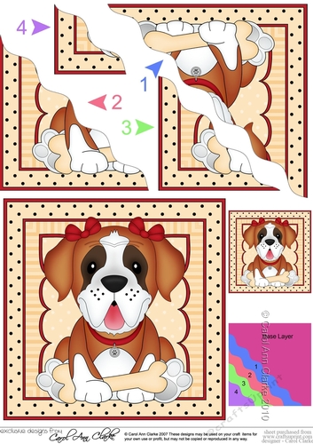 Wavey Corner Stacker - Cute Little St Bernard Dog
