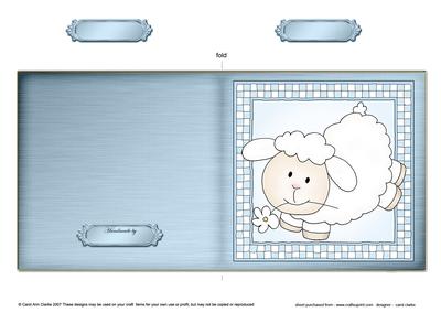 Little Lamb Cut and Fold Quick Card