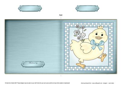 Little Chick Cut and Fold Quick Card