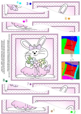Little Bunny Quick Card with Wavy Spiral Side Stacker