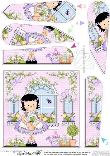 Rose Cottage Girlz Fan Pyramage Topper
