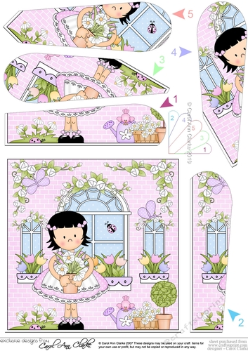 Rose Cottage Girlz Fan Pyramage Topper