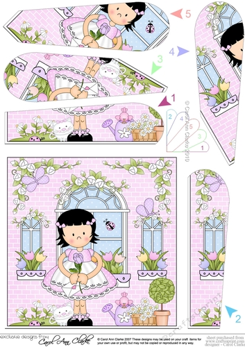 Rose Cottage Girlz Fan Pyramage Topper