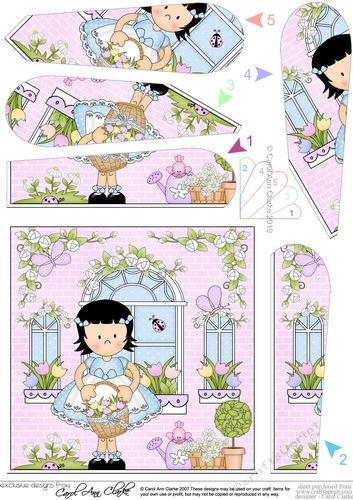 Rose Cottage Girlz Fan Pyramage Topper