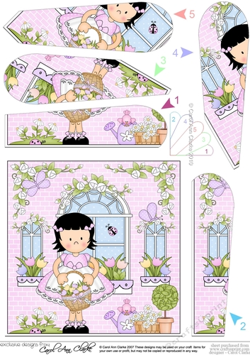 Rose Cottage Girlz Fan Pyramage Topper