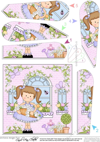 Rose Cottage Girlz Fan Pyramage Topper