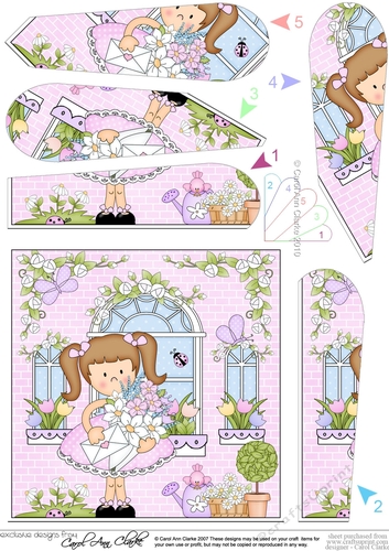Rose Cottage Girlz Fan Pyramage Topper