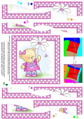 Rosie's Flower Quick Card with Wavy Spiral Side Stacker
