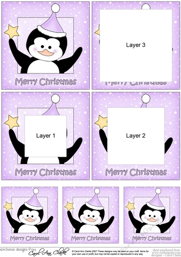 Cute Penguin has a Christmas Star - Tunnel Topper 