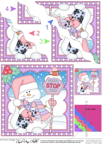 Christmas Wavey Corner Stacker Snowman Oli