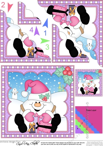 Christmas Snowball Sam Scalloped Corner Stacker