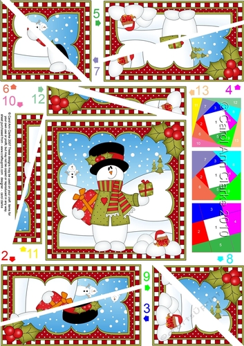 Christmas Snowman Rio Twisted Spiral Side Stacker