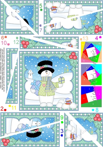 Christmas Snowman Rio Twisted Spiral Side Stacker