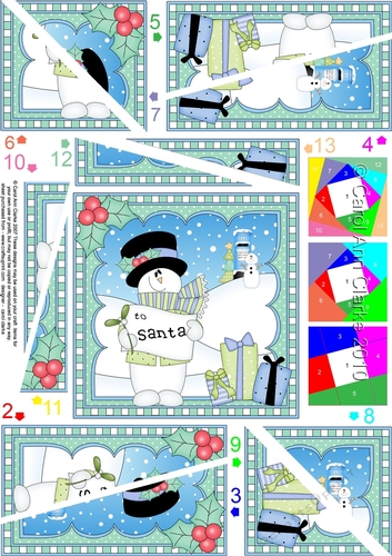 Christmas Snowman Rio Twisted Spiral Side Stacker