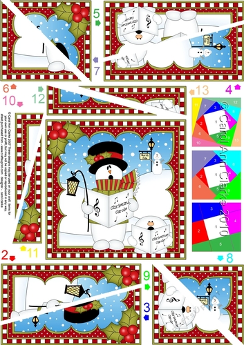 Christmas Snowman Rio Twisted Spiral Side Stacker