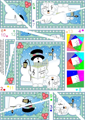 Christmas Snowman Rio Twisted Spiral Side Stacker