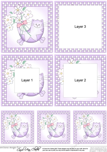 Cute Cat with a bouquet of flowers - Tunnel Topper