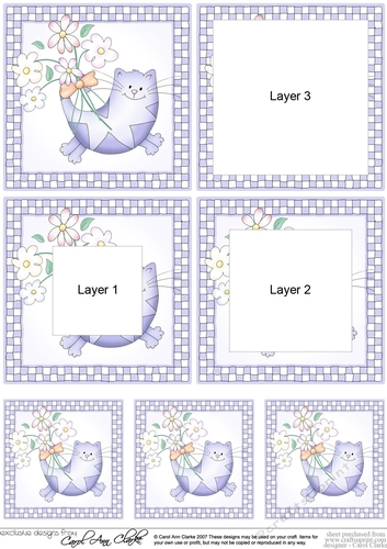 Cute Cat with a bouquet of flowers - Tunnel Topper
