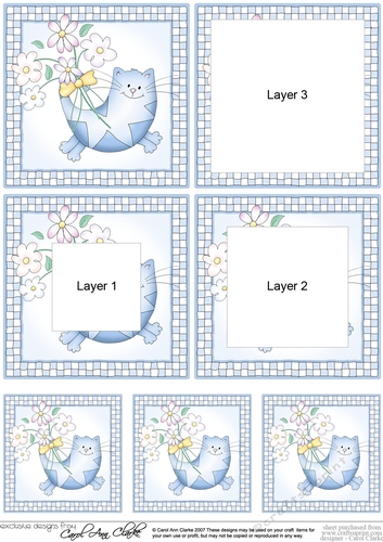 Cute Cat with a bouquet of flowers - Tunnel Topper