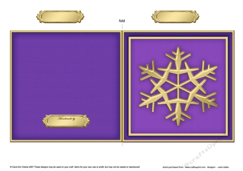 Elegant Christmas Snowflake - Quick Cut and Fold Card 
