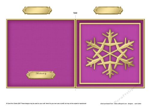 Elegant Christmas Snowflake - Quick Cut and Fold Card 