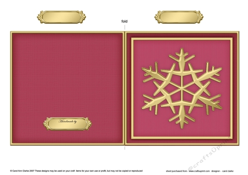 Elegant Christmas Snowflake - Quick Cut and Fold Card 