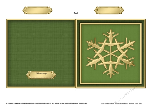 Elegant Christmas Snowflake - Quick Cut and Fold Card 
