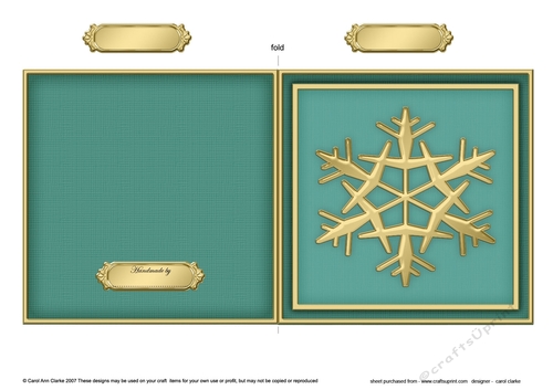 Elegant Christmas Snowflake - Quick Cut and Fold Card 