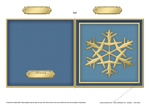 Elegant Christmas Snowflake - Quick Cut and Fold Card 
