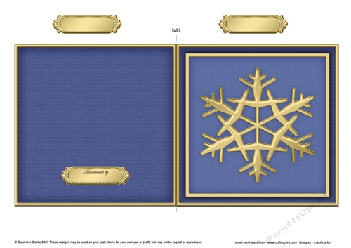 Elegant Christmas Snowflake - Quick Cut and Fold Card 