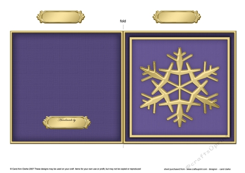 Elegant Christmas Snowflake - Quick Cut and Fold Card 