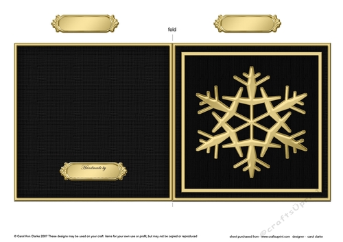 Elegant Christmas Snowflake - Quick Cut and Fold Card 