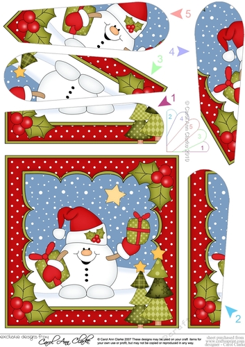 Christmas Snowball Sam Fan Pyramage Topper