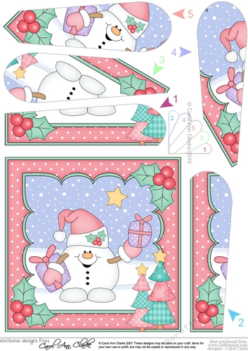 Christmas Snowball Sam Fan Pyramage Topper
