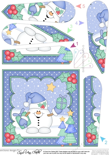 Christmas Snowball Sam Fan Pyramage Topper