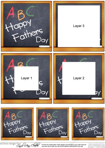 Happy Fathers Day Blackboard Tunnel Topper