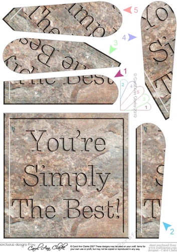 Youre Simply the Best! Set in Stone Fan Pyramage Topper