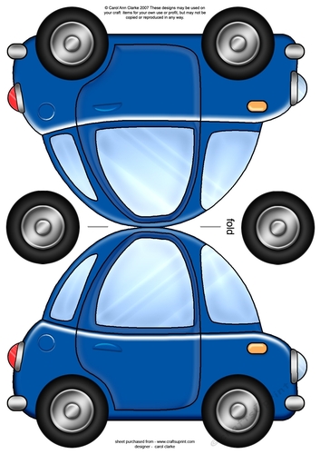Funky Car Shaped Card
