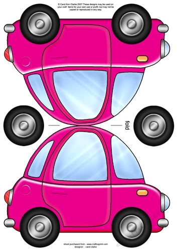 Funky Car Shaped Card