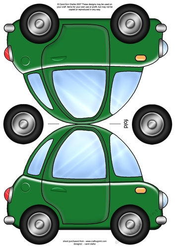 Funky Car Shaped Card
