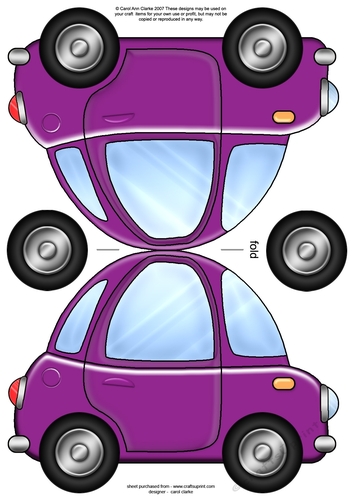 Funky Car Shaped Card