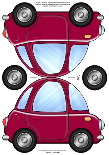 Funky Car Shaped Card