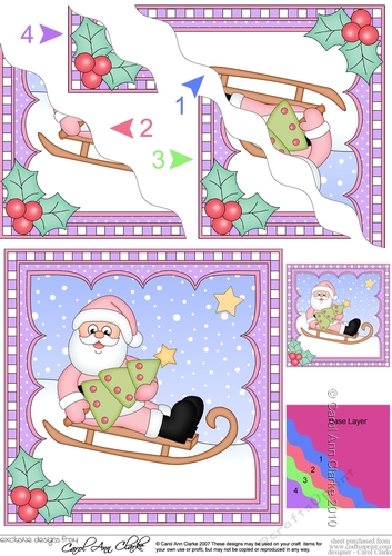 Christmas Santa Wavey Corner Stacker