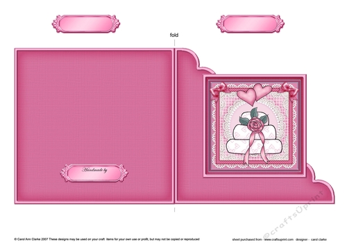 Wedding Cake - Quick Cut and Fold Corner Card 