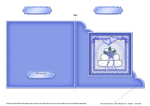 Wedding Cake - Quick Cut and Fold Corner Card 