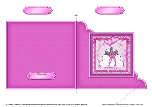 Wedding Cake - Quick Cut and Fold Corner Card 